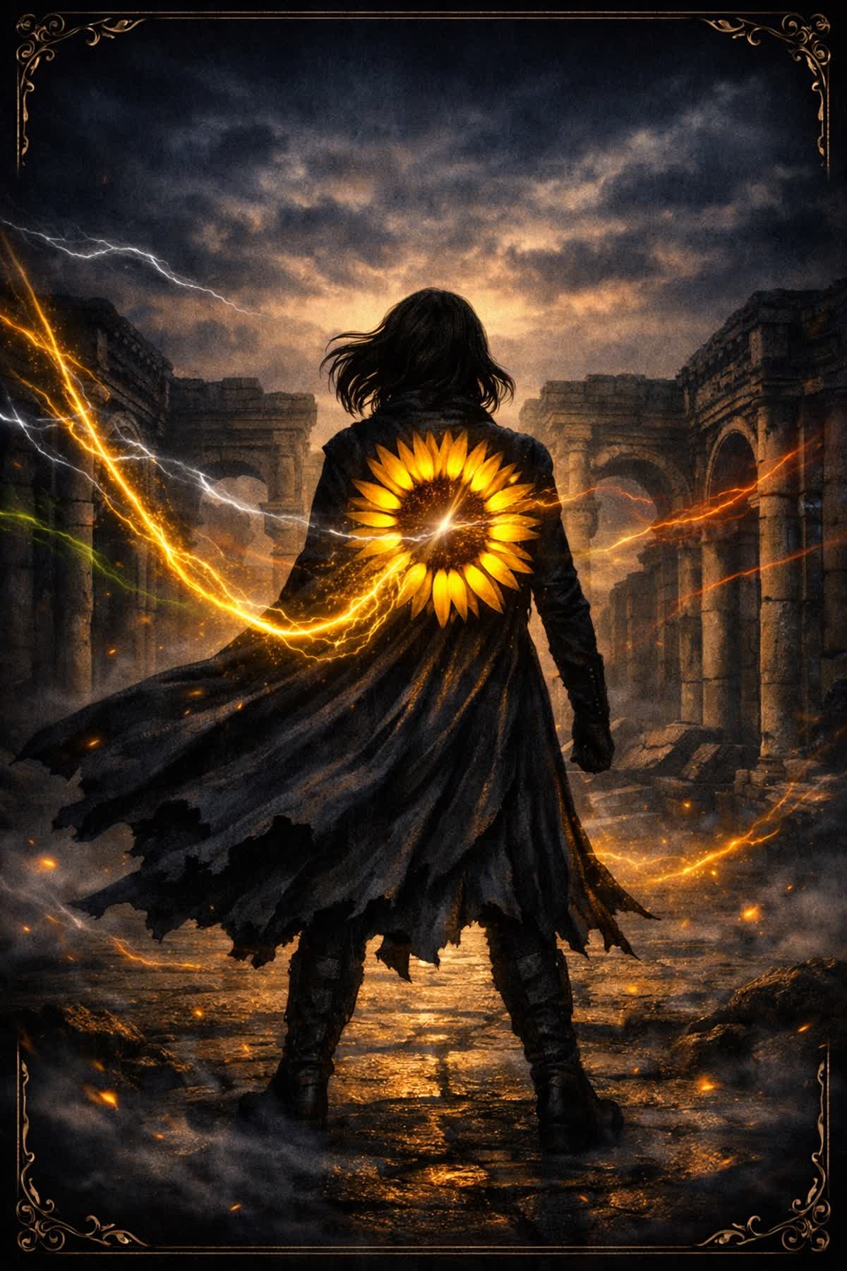 Dark sunflower cover